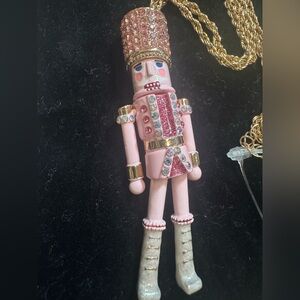 NWOT Betsey Johnson Nutcracker Articulated Pendant Necklace